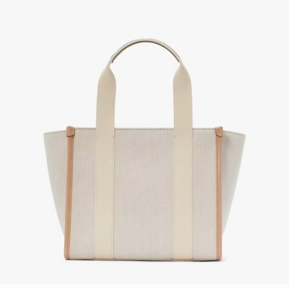 Kate Spade  Kip Canvas Small Tote, Light Fawn Multi - Picture 3 of 5